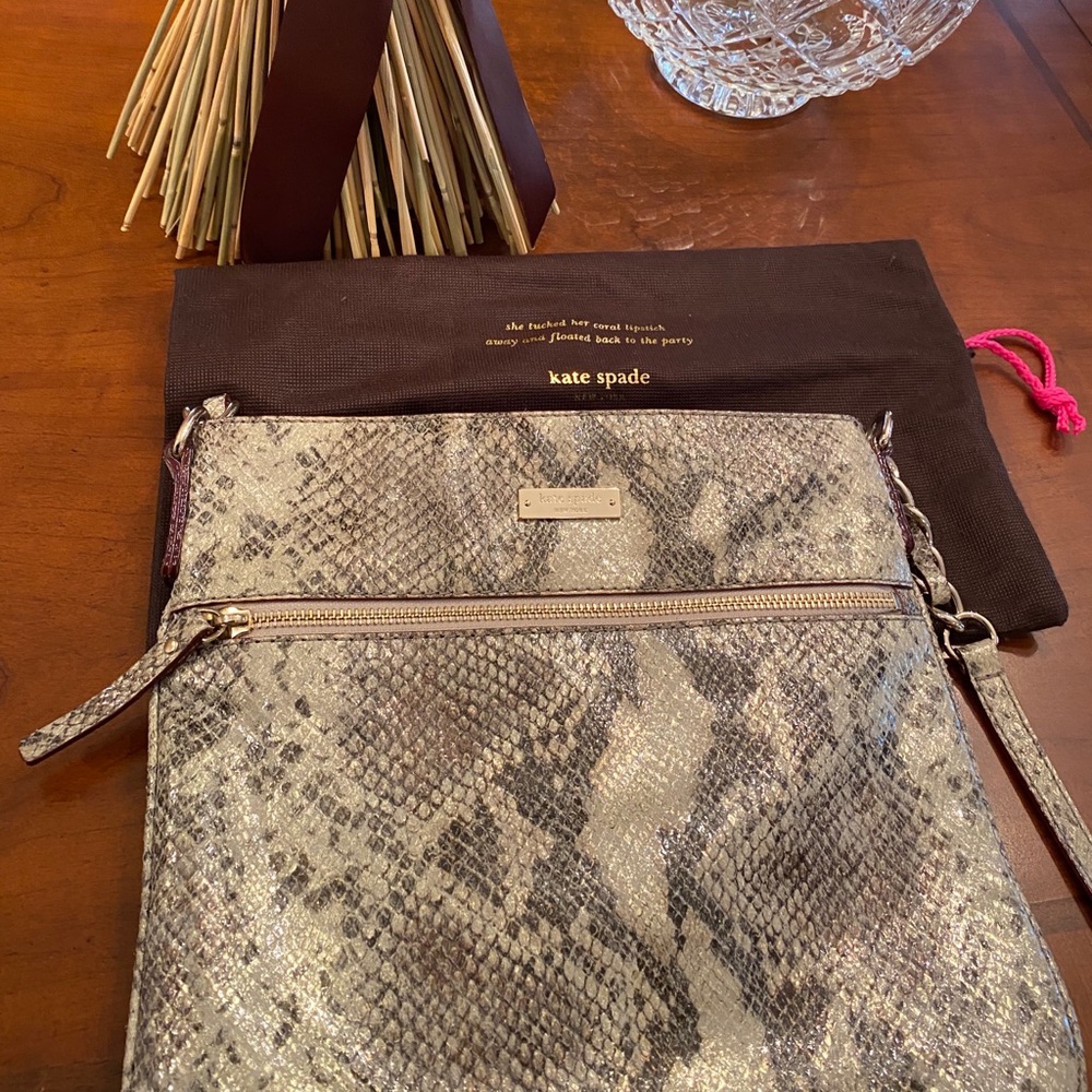 GENUINE KATE SPADE SNAKESKIN BAG +DUSTER